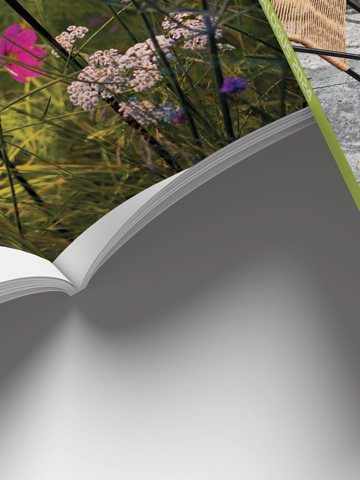 Jaarlijkse tuininspiratiemagazine ontwerp